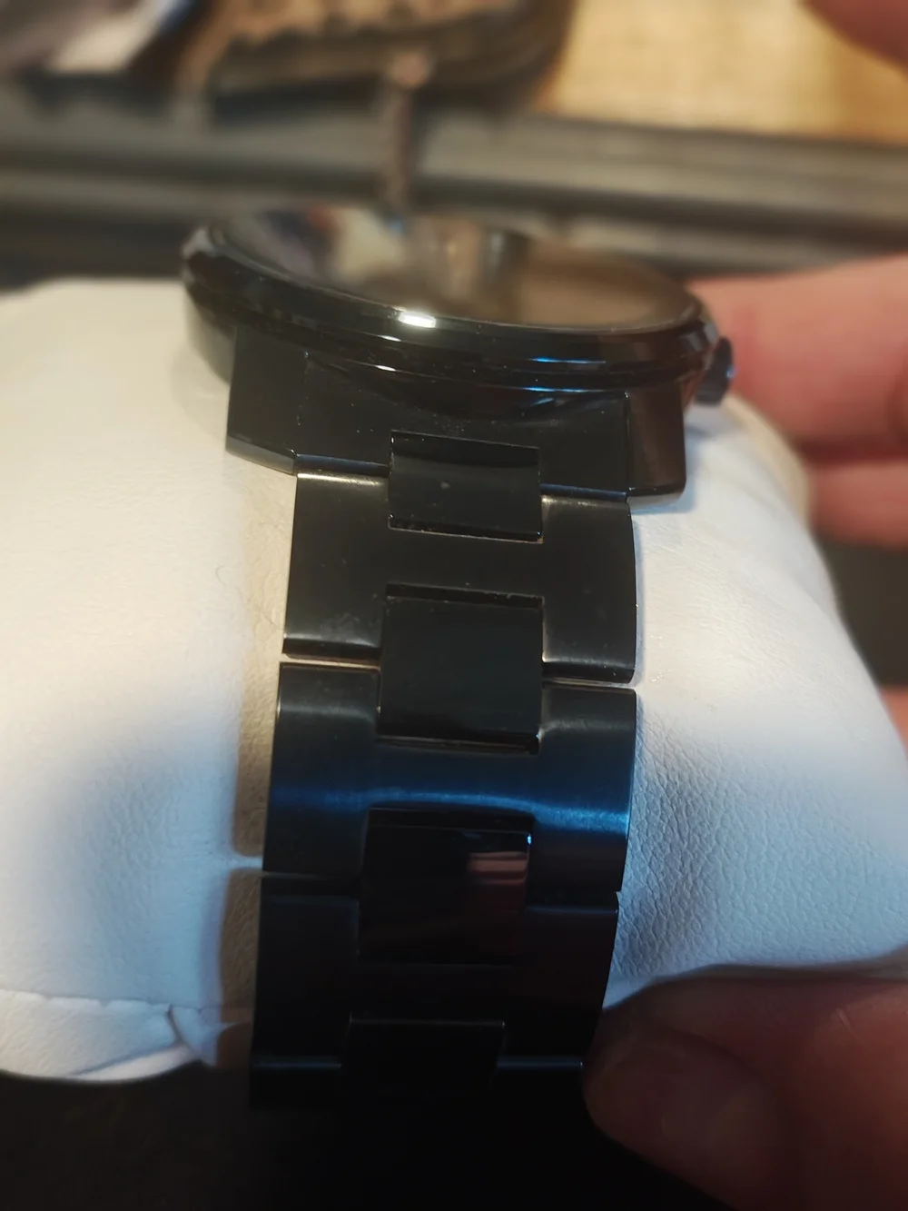 Movado NAVY BLUE Stainless Steel Minimalist Dial Watch